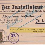 Schweiz - 13 Rp. Tell Nachnahmekarte "Der Installateur" Rüschlikon - Meilen 1915