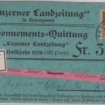 Schweiz - 13 Rp. Tell Nachnahmekarte "Landeszeitung" Escholzmatt 1920 Retour