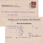 Schweiz - 25 Rp. Tell Nachnahmekarte Lansendorf - Neuendorf 1932