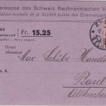 Schweiz - 25 Rp. Tell Nachnahmekarte "Krankenkasse" Zürich - Basel 1923