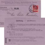 Schweiz - 25 Rp. Tell Nachnahmekarte "Krankenkasse" Zürich - Basel 1923