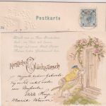 Österreich - 5 H. Franz-Joseph K1 Randegg 10/3 00 Glückwunsch-Prägekarte