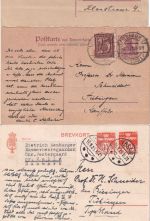 Europa/Tübingen - Ganzsachenlot meist Europa/DR an Prof. Dr. Schneider ex1921/39