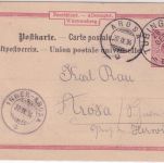 Württemberg - 10 Pfg. Ganzsache i.d. SCHWEIZ Tübingen Bahnhof - Arosa 1894