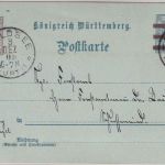 Württemberg - 3/2 1/2Pfg. Ganzsache Waldsee - Schussenried 1909