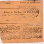DR - 2x50 Pfg. Germania Eilpaketkarte KOS Treuholz (Bz. Hamburg) 13.6.17