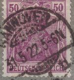 DR - 2x50 Pfg. Germania Typ I u.a. Perfin "EMS" Brief Hannover - Berlin 31.5.22
