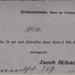 Bayern - 3 Pfg Wappen Ganzsache/Antwortteil m. Zudruck K1 Kirchheimbolanden 1886
