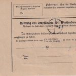 DR - 2x40 Pfg. Germania Paketkarte i.d. SCHWEIZ Mainz - Davos 1907 Leitzettel !
