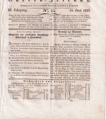 Bayern - Speier 19 IUN 1826 roter L2 Allg. Deutsche Garten-Zeitung
