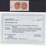 Braunschweig - 2x3 Gr. braun Briefstück K2 Helmstedt 1867 FB Wilderbek BPP