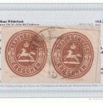 Braunschweig - 2x3 Gr. braun Briefstück K2 Helmstedt 1867 FB Wilderbek BPP