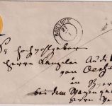 Mecklenburg-Schwerin - 3 Sge. Ganzsache/Brief A-Format K2 Rostock 27/1