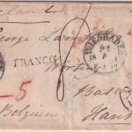 Thurn & Taxis/England - Wiesbaden 1846 K1 Francobrief ü. BELGIEN n. Basingstoke