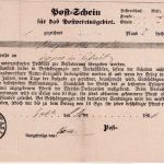 Thurn & Taxis - Ruhla 1866 Postschein f. Wertsendung n. Erfurt
