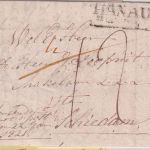 Thurn & Taxis/Holland - Hanau 22. JAN 1821 Ra2 Portobrief n. Schiedam