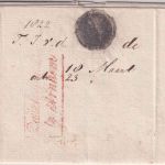 Thurn & Taxis/Holland - Hanau 18. MERZ 1822 Ra2 Portobrief n. Schiedam
