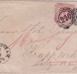 Thurn & Taxis - 6 Kr. Ganzsache+Zusatz Ring 220 Frankfurt a/M. - Ebelsbach