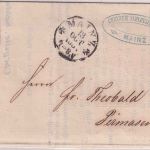 Thurn & Taxis/Bayern - 6 Kr. geschn. Brief Ring 134 Mainz - Pirmasens 1857