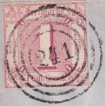 Thurn & Taxis - 1 Sgr. geschn. Brief Ring 241 Ostheim - Hildburghausen 21/6 1864