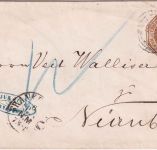 Thurn & Taxis - 9 Kr. Ganzsache Ring 220 Frankfurt a/M Nürnberg 12 Kr. Nachporto