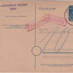 SBZ/Postkrieg - 12 Pfg. Engels Ganzsache Weida - Berlin 22.6.49 Nachporto !