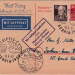 SBZ/DDR - 30 Pfg. Engels Ganzsache/A-Teil+Zusatz Lupo-Karte n. BELGIEN 1950