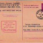 DDR - 15 Pfg. Ulbricht Ganzsache/F-Teil Lupo-Karte/LH-Erstflug 16.1.66