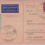 DDR - 15 Pfg. Ulbricht Ganzsache Luftpostkarte/Messe-Sonderflug n. UNGARN 1969