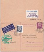 DDR - 15/15 Pfg. Ulbricht Ganzsache Lupo-Karte n. ITALIEN Messe-Sonderflug 1971