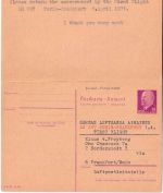 DDR - 15/15 Pfg. Ulbricht Ganzsache Lupo-Karte n. ITALIEN Messe-Sonderflug 1971