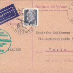 DDR - 15/15 Pfg. Ulbricht Ganzsache Lupo-Karte n. ITALIEN Messe-Sonderflug 1971