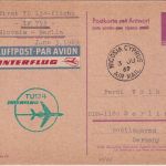 DDR - 15 Pfg. Ulbricht Ganzsache/A-Teil Interflug Erstflug Nicosia - Berlin 1969
