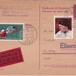 DDR - 15 Pfg. Ulbricht Ganzsache/A-Teil +Zusatz Eilkarte i.d. CSSR Bautzen 1966