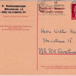 DDR - 15 Pfg. Pieck Ganzsache/A-Teil Zürich - Großrohrsdorf 1971