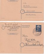 DDR - 12 Pfg. Pieck Ganzsache F+A-Teil Magdeburg/Berlin 1951/52