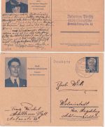 DDR - 2x12 Pfg. Pieck Ganzsache Volkskongress/Frieden Mehltheuer/Cunewalde