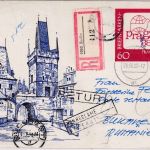 DDR - 60 Pfg. Sonderganzsache Praga'88 Einschreibekarte n. RUMÄNIEN Berlin 1990