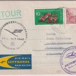 DDR - 20 Pfg. 5-Jahresplan Faltganzsache/Luftpostbrief Messesonderflug 1960