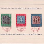 BRD - 100 Jahre Deutsche Briefmarke Satz/Sonderkarte/FDC ESST München 30.9.1949