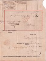 Sachsen - Wilsdruf 1848 K1 Recommandirter Behändigungsschein 10 Ngr. Porto