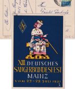 BRD - 10 Pfg. Bauten Privatganzsache + SST XIII. Dt. Sängerbundesfest Mainz 1951