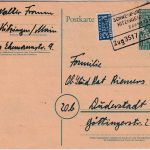 BRD - 10 Pfg. Bundestag Ganzsache apt. Bahnpost-Ra4 Schweinfurt Kitzingen 1949