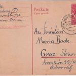 BRD - 20 Pfg. Bundestag Ganzsache n. ÖSTERREICH Neuburg a/D. - Graz 21.9.49