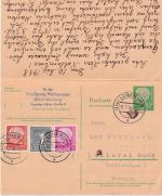 BRD - 10/10 Pfg. Heuss Ganzsache n. NORWEGEN + retour Lüneburg - Ulleval 1958