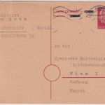 BRD - 20 Pfg. Heuss Ganzsache/A-Teil n. ÖSTERREICH Ahrweiler - Wien 1961
