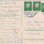 BRD - 10 Pfg Heuss III Ganzsache+2x10 Pfg. Heuss III Karte n. KANADA 1960