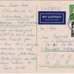 BRD - 10 Pfg Heuss III Ganzsache + Zusatz/Luftpostkarte n. USA Göppingen 1961