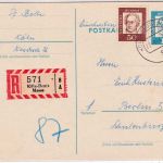 BRD - 15 Pfg. Bed. Deutsche Ganzsache/Einschreibekarte Köln-Deutz-Messe 1964