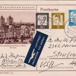 BRD - 15 Pfg Bed. Deutsche Bildganzsache/Luftpostkarte n. USA Ambach - Stow 1966